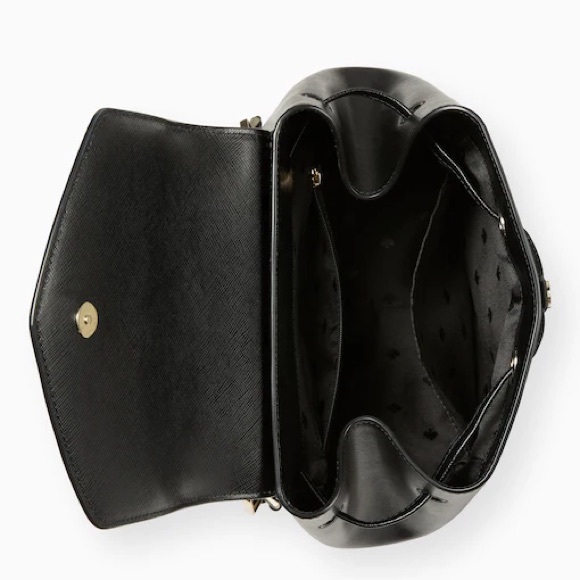 NEW Kate Spade Lizzie Medium Flap Backpack Black - Picture 4 of 12